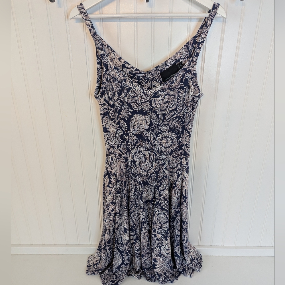 Cynthia Rowley Blue and White Patterned Mini Dress